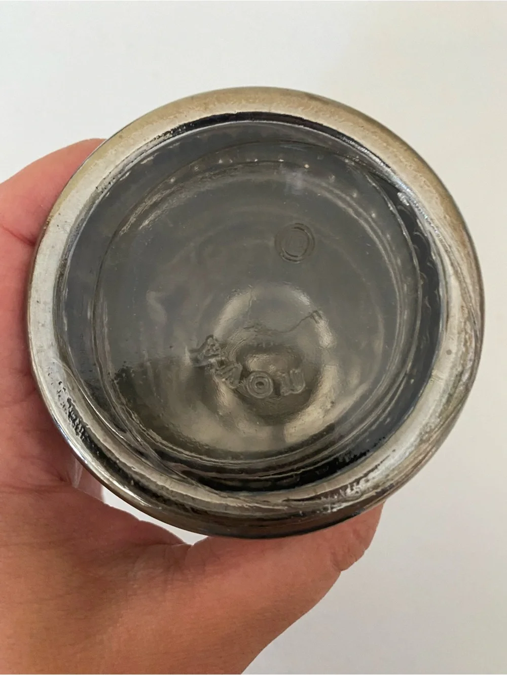 Vintage Avon Beer Stein Glass with Metallic Finish